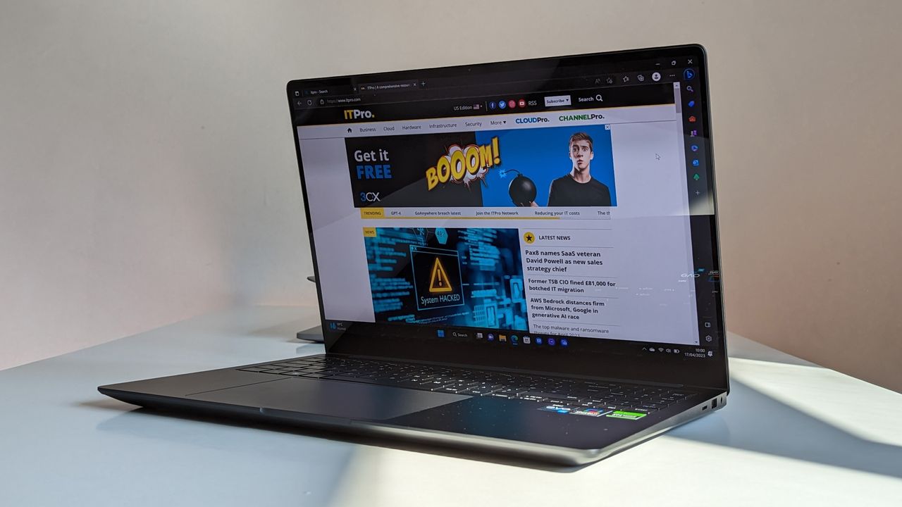 The Galaxy Book3 Ultra on a desk