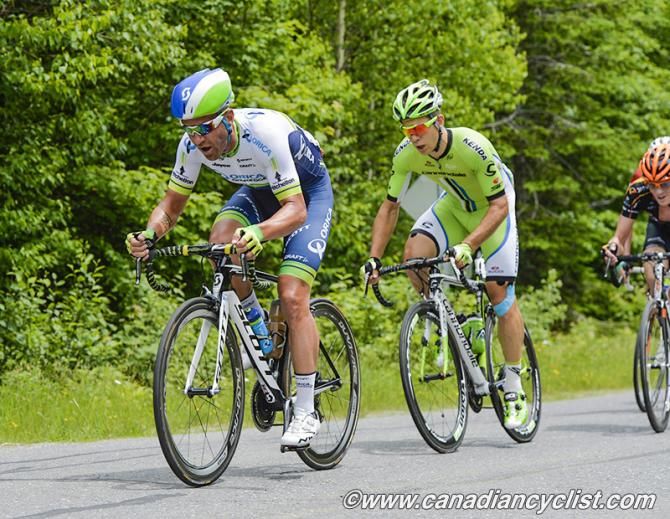 Svein Tuft (Orica GreenEDGE) leading Guillaume Boivin (Cannondale Pro Cycling)