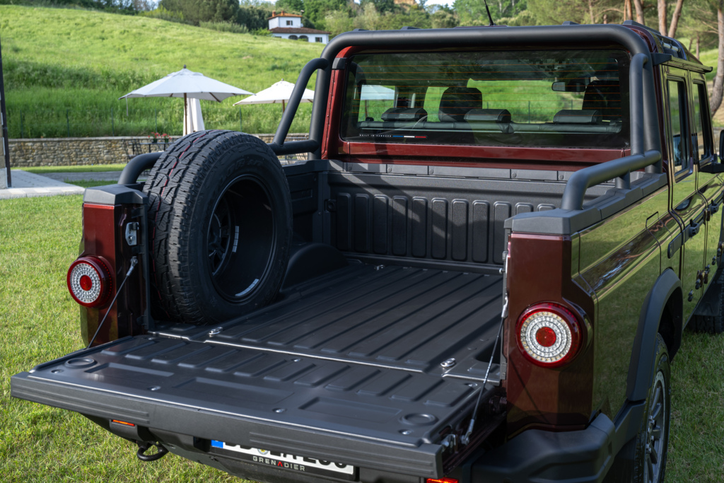 The rear load bed on the Quartermaster