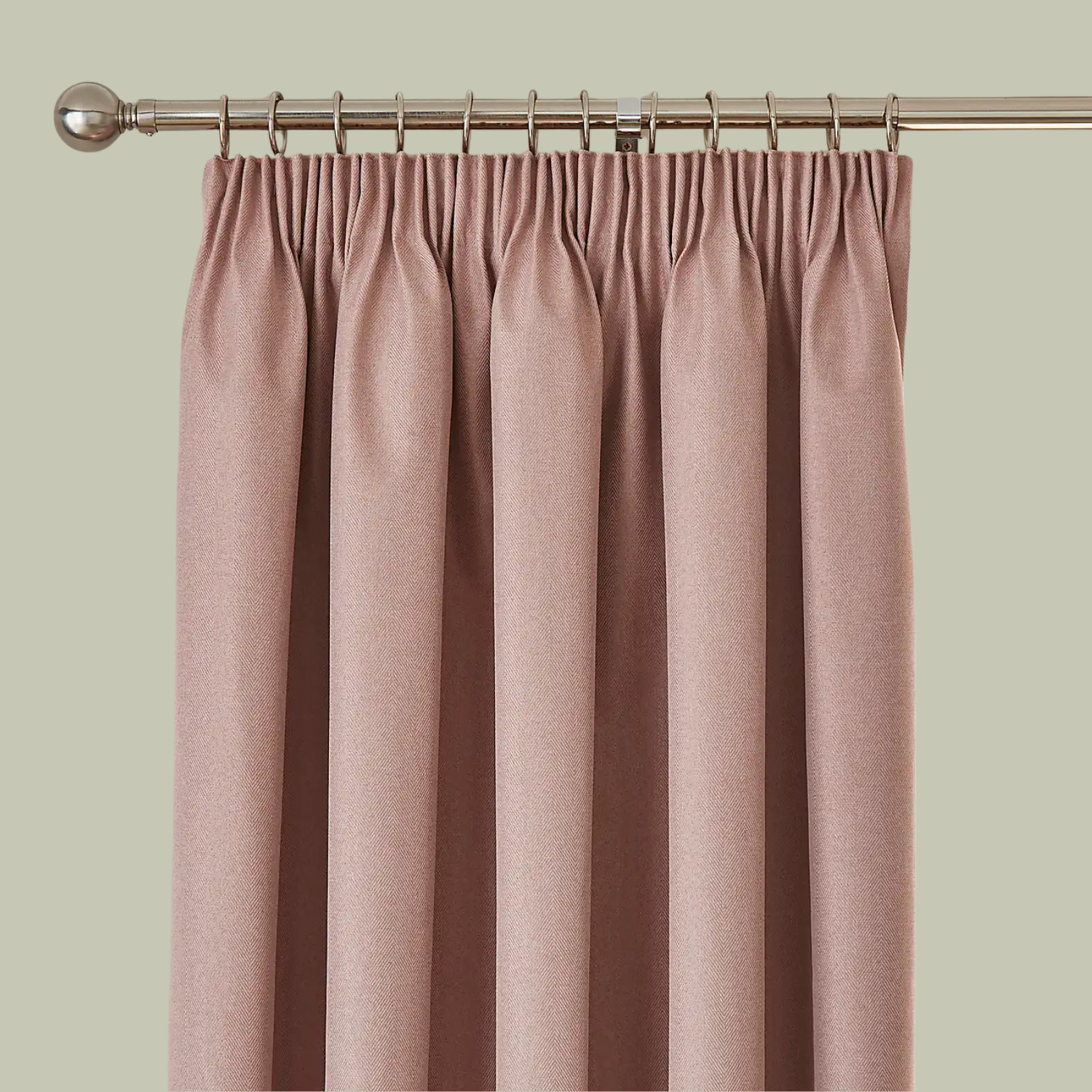Blush herringbone curtains