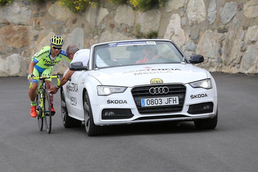Sergio Paulinho is attended to by the race doctor