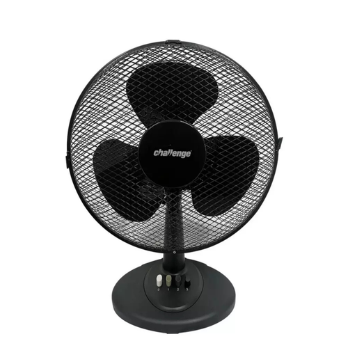 Oscillating Black Desk Fan &ndash; 12 Inch