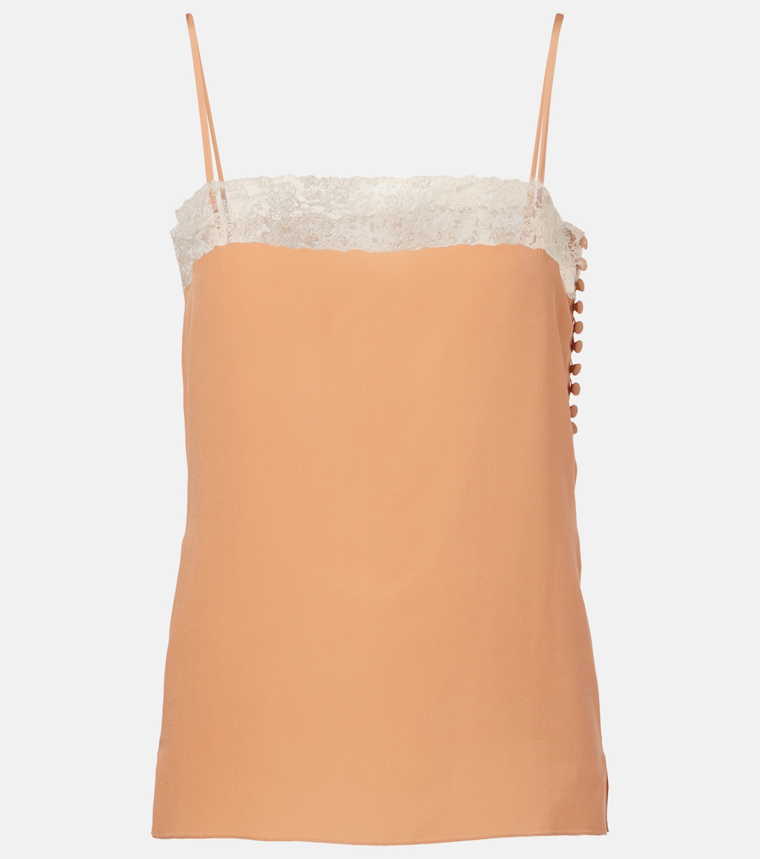 Lace-Trimmed Silk Camisole