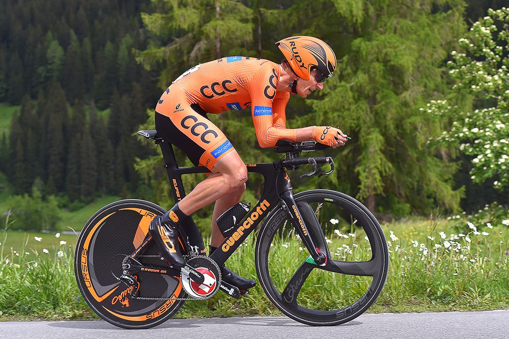 Maciej Paterksi rides during stage 8 at the Tour de Suisse
