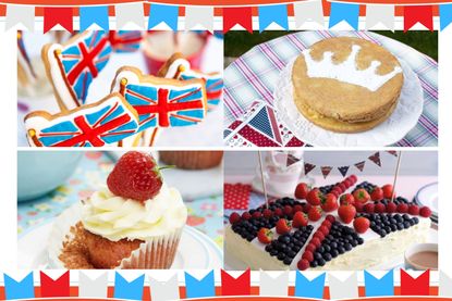 A collection of Jubilee cakes and bakes including Union Jack cake