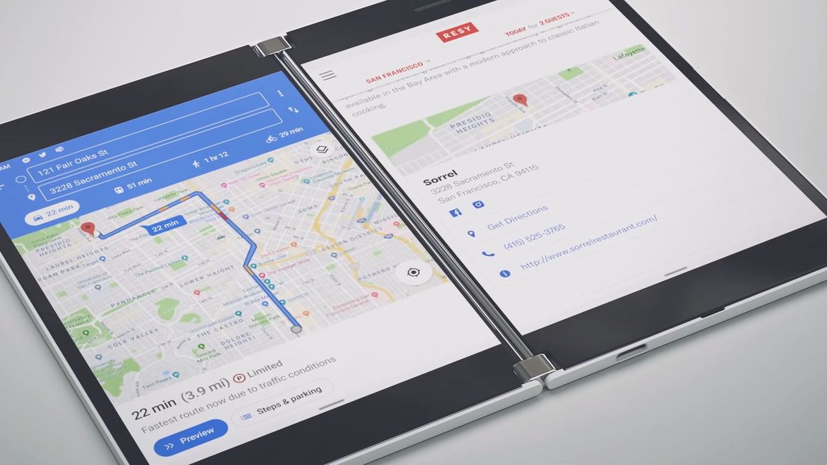 Surface Duo Google Maps