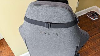 The backstrap that holds the Razer Iskur V2's headrest pillow in place