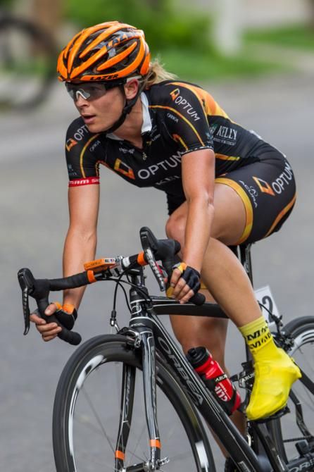 Lauren Hall (Optum) spent some time off the front today.