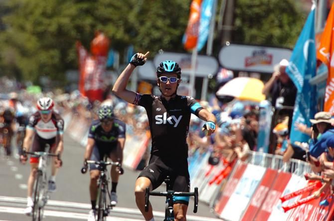 Geraint Thomas (Sky) wins the stage.