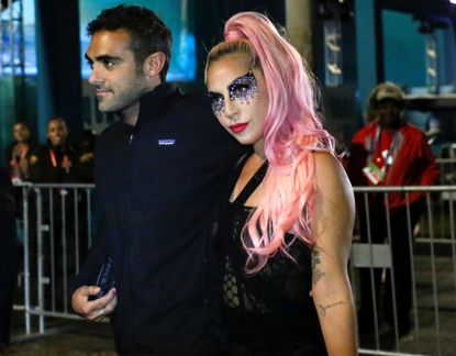 Lady Gaga and her new boyfriend.
