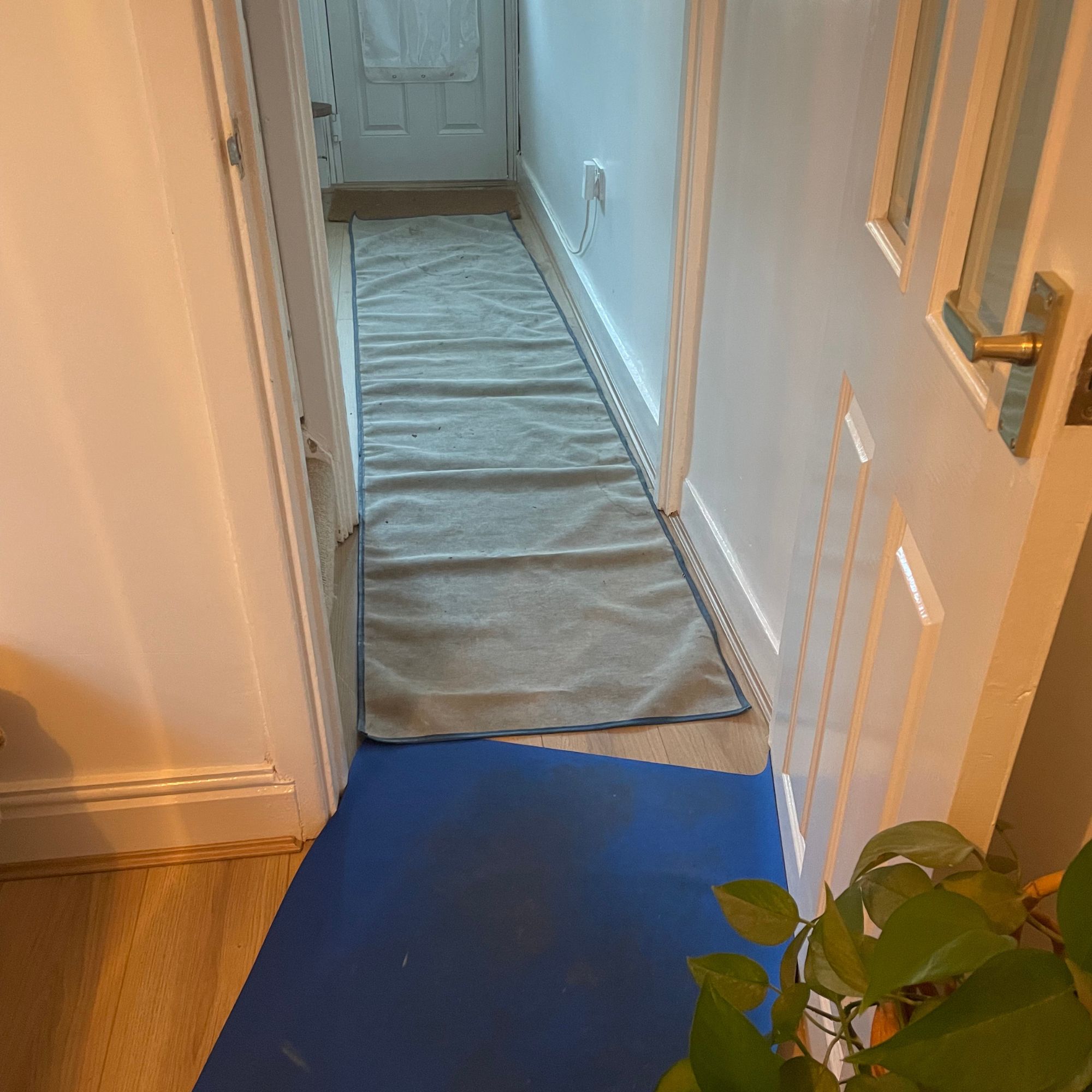 Floor coverings over wood-effect floors in a house