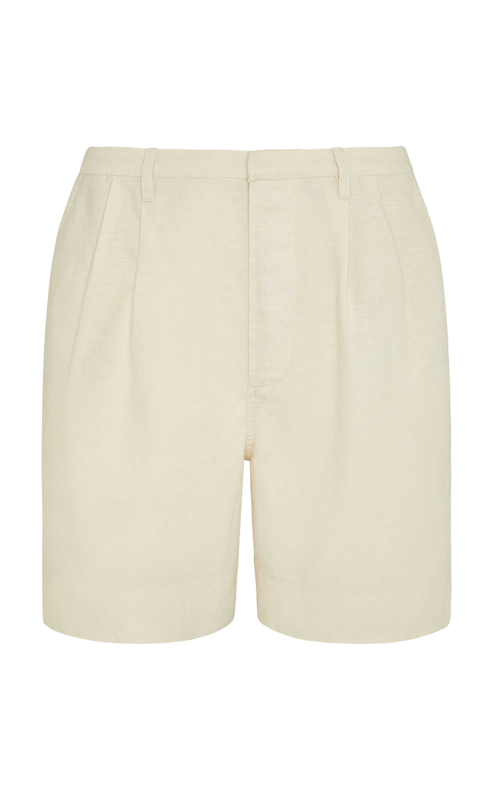 Air Linen Pleated Bermuda Shorts