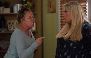EastEnders Karen Taylor confronts Sharon