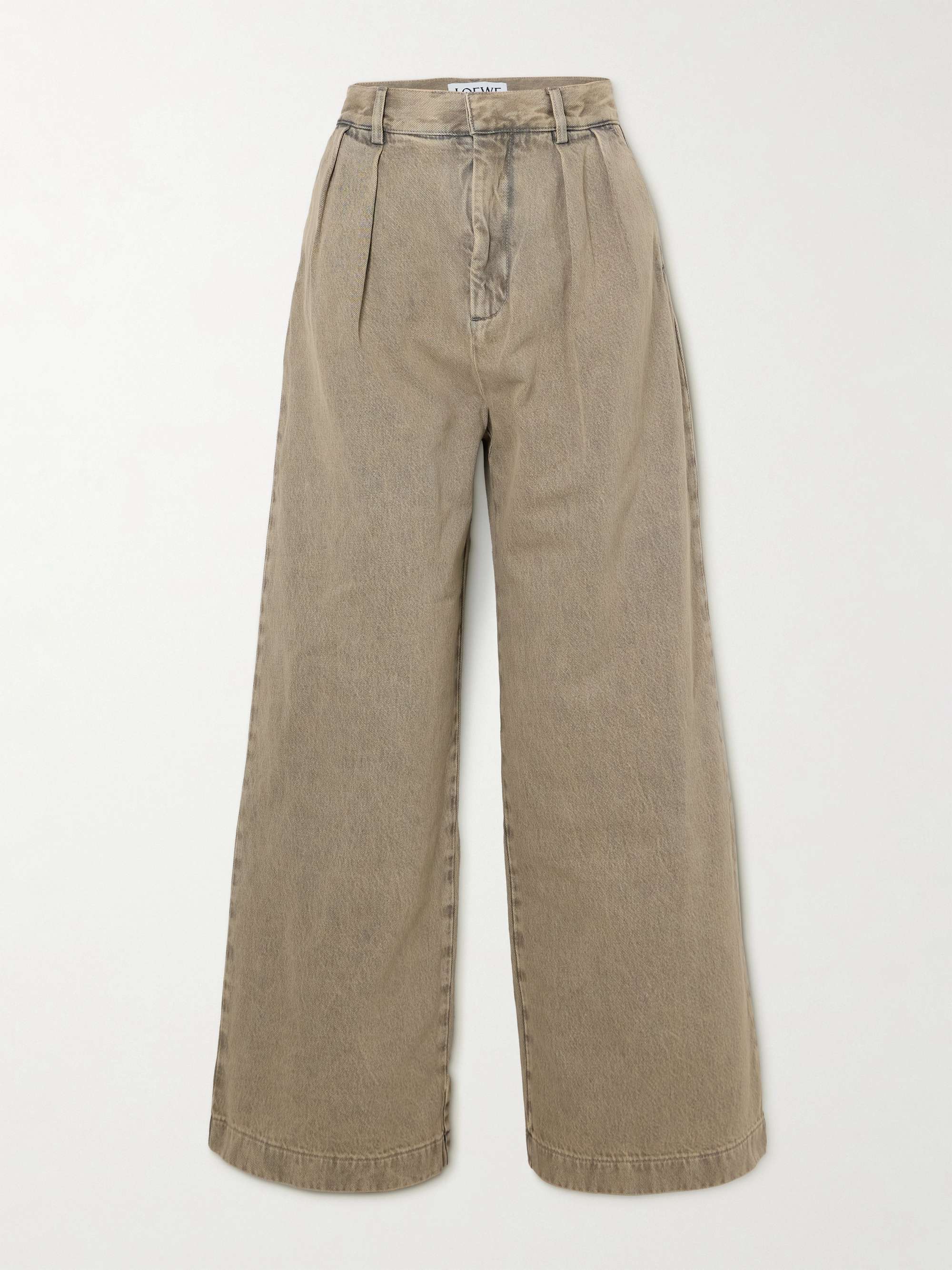 Bleached High-Rise Wide-Leg Jeans