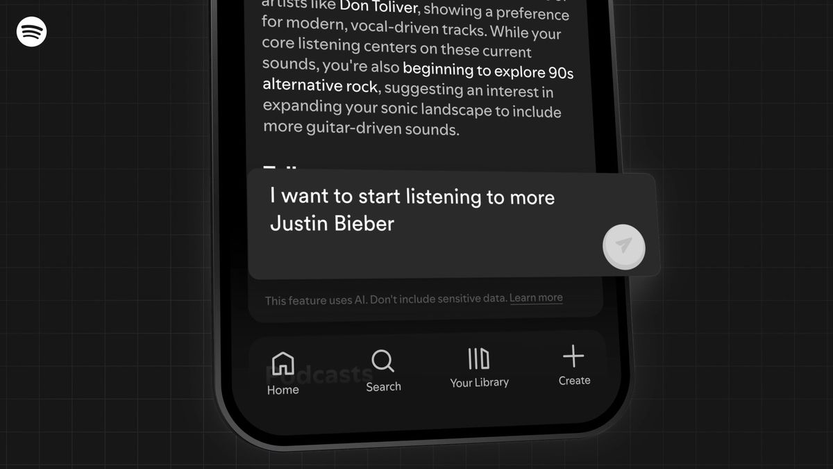 Spotify begins its Taste Profile beta, which shows users what their recent musical tastes have been, detailing genres, too, and giving them the option to tell it what they'd prefer to see more/less of.