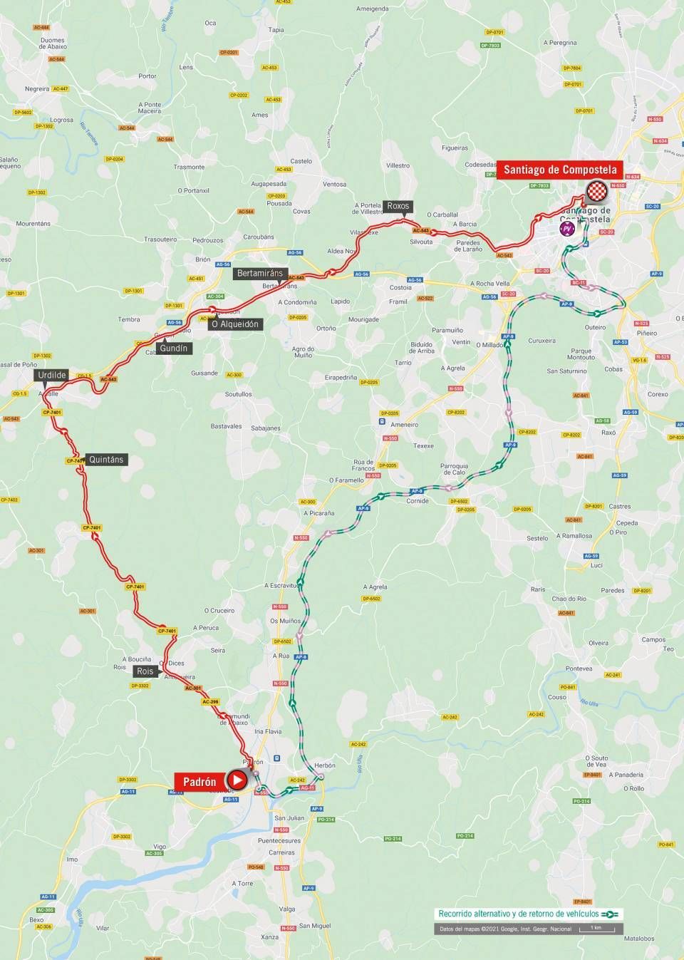Map stage 21 of 2021 Vuelta a Espa&ntilde;a