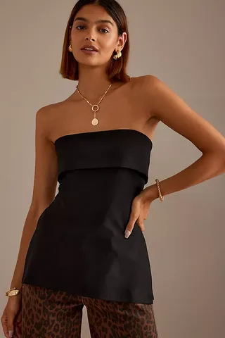 Weekday boatneck sleeveless draped top 