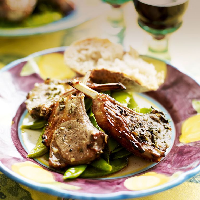 Marinated Lamb Cutlets with Rosemary and Red Wine Vinegar Dinner