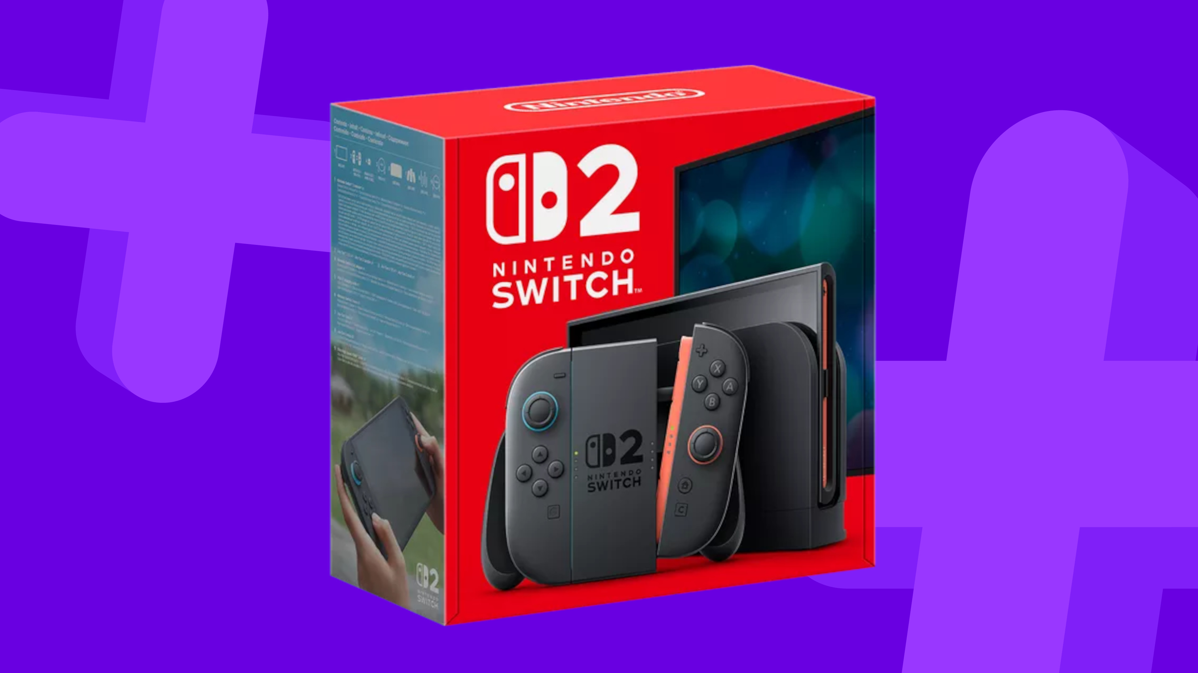 Nintendo Switch 2 on a purple background