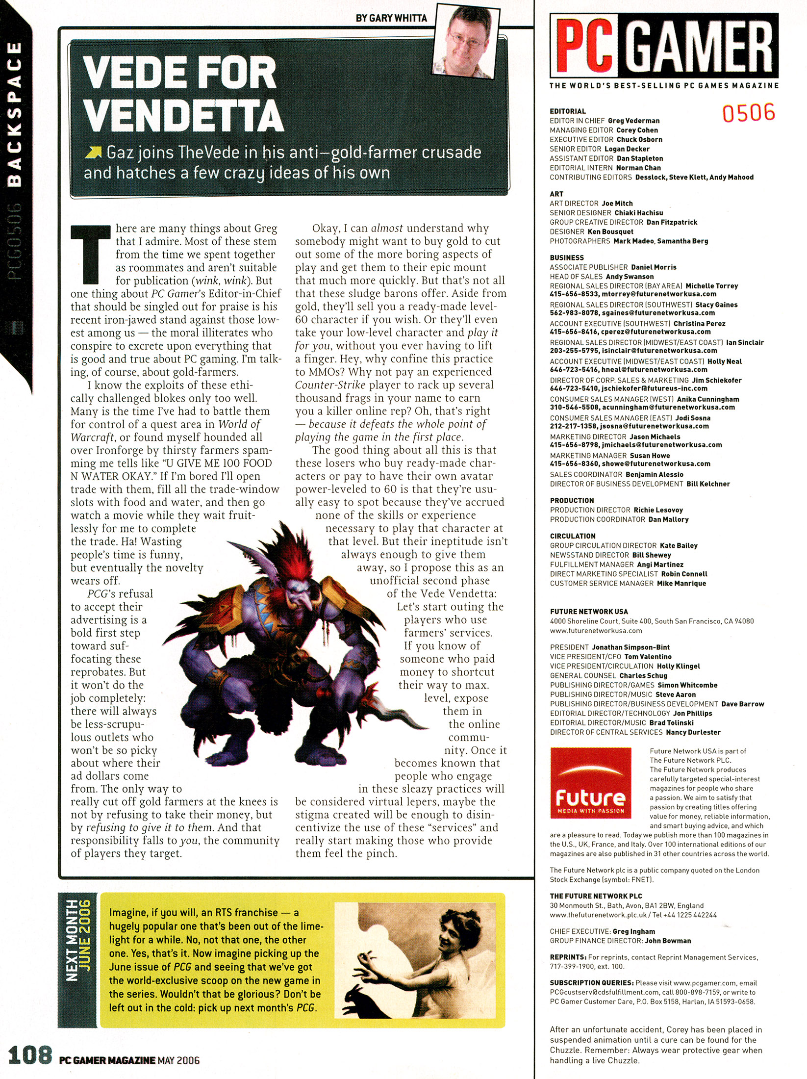 PC Gamer Issue 148 (May 2006) back page