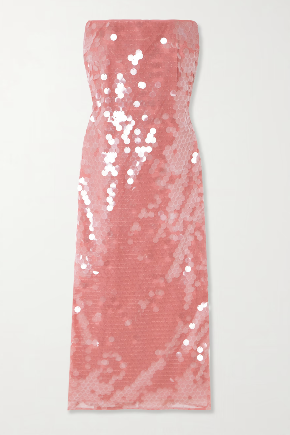 STAUD, Casey Strapless Paillette-Embellished Tulle Midi Dress