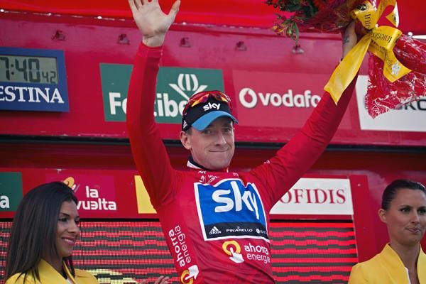 Brad Wiggins (Sky) remains in the Vuelta's leader's jersey.