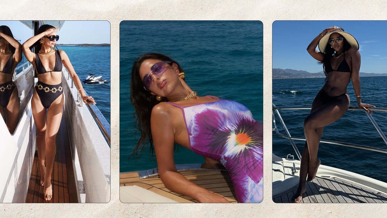 a collage showing what to wear on a boat