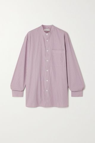 + Tekla Pinstriped Organic Cotton-Voile Shirt