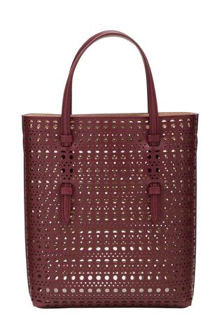 Mina North-South Tote Bag in Vienne Straight Perforated Leather