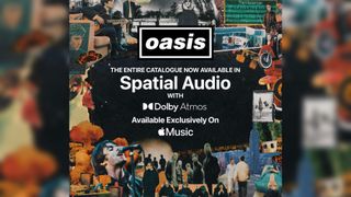 A flyer promoting the launch of Oasis' discography in spatial audio on Apple Music