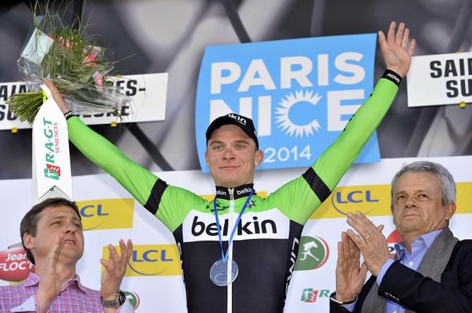 Moreno Hofland (Belkin) celebrates his stage win