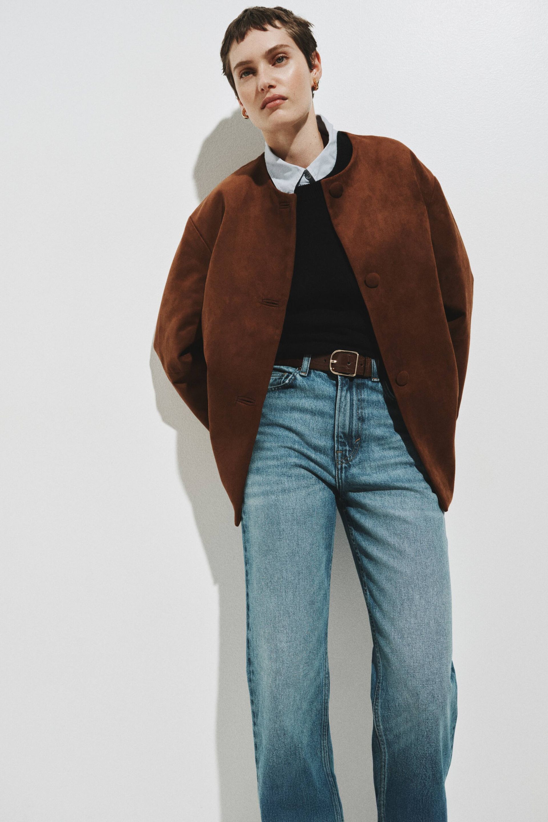 h&m, Collarless Jacket