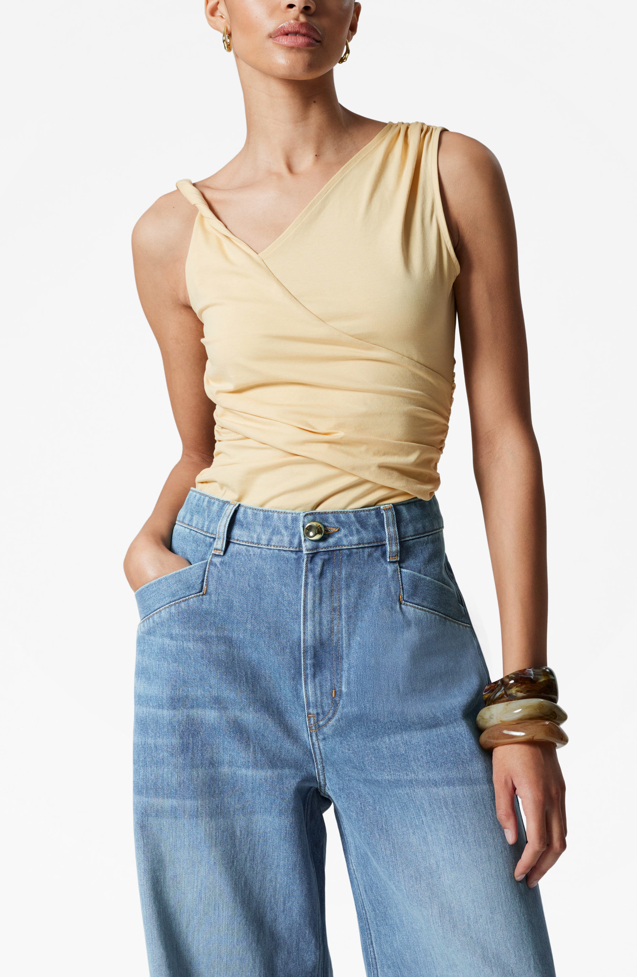 & Other Stories, Asymmetric Drape Sleeveless Top
