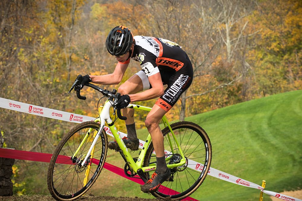 Spencer Petrov riding to a commanding lead he'll take to the finish.