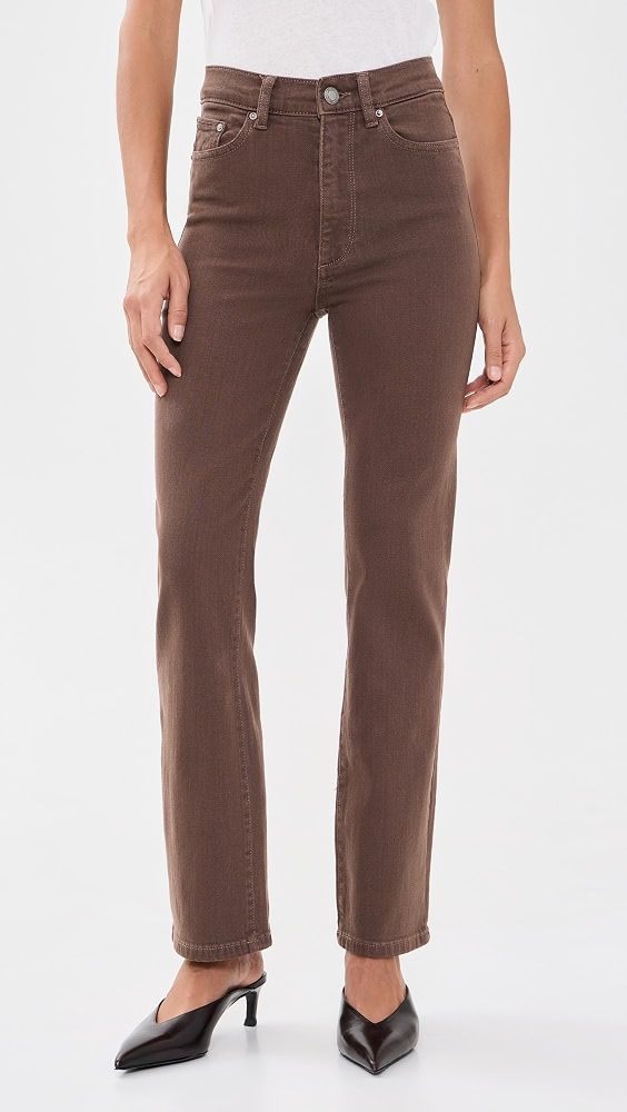 Halle Straight Instasculpt Jeans - Brownstone