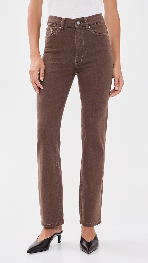 Halle Straight Instasculpt Jeans - Brownstone