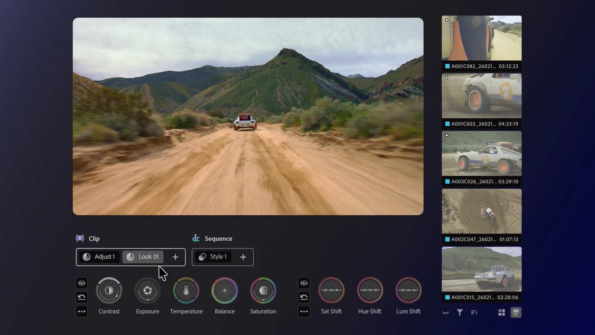 Adobe Premiere screenshots from Adobe promo video