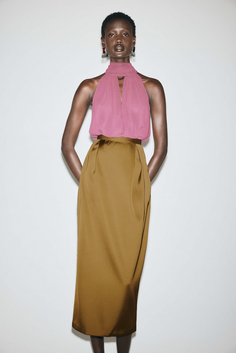 Satin Tulip Skirt