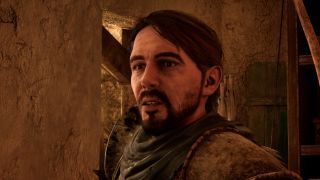 Gothic Remake New Camp: A close-up shot of New Camp leader Lares talking.