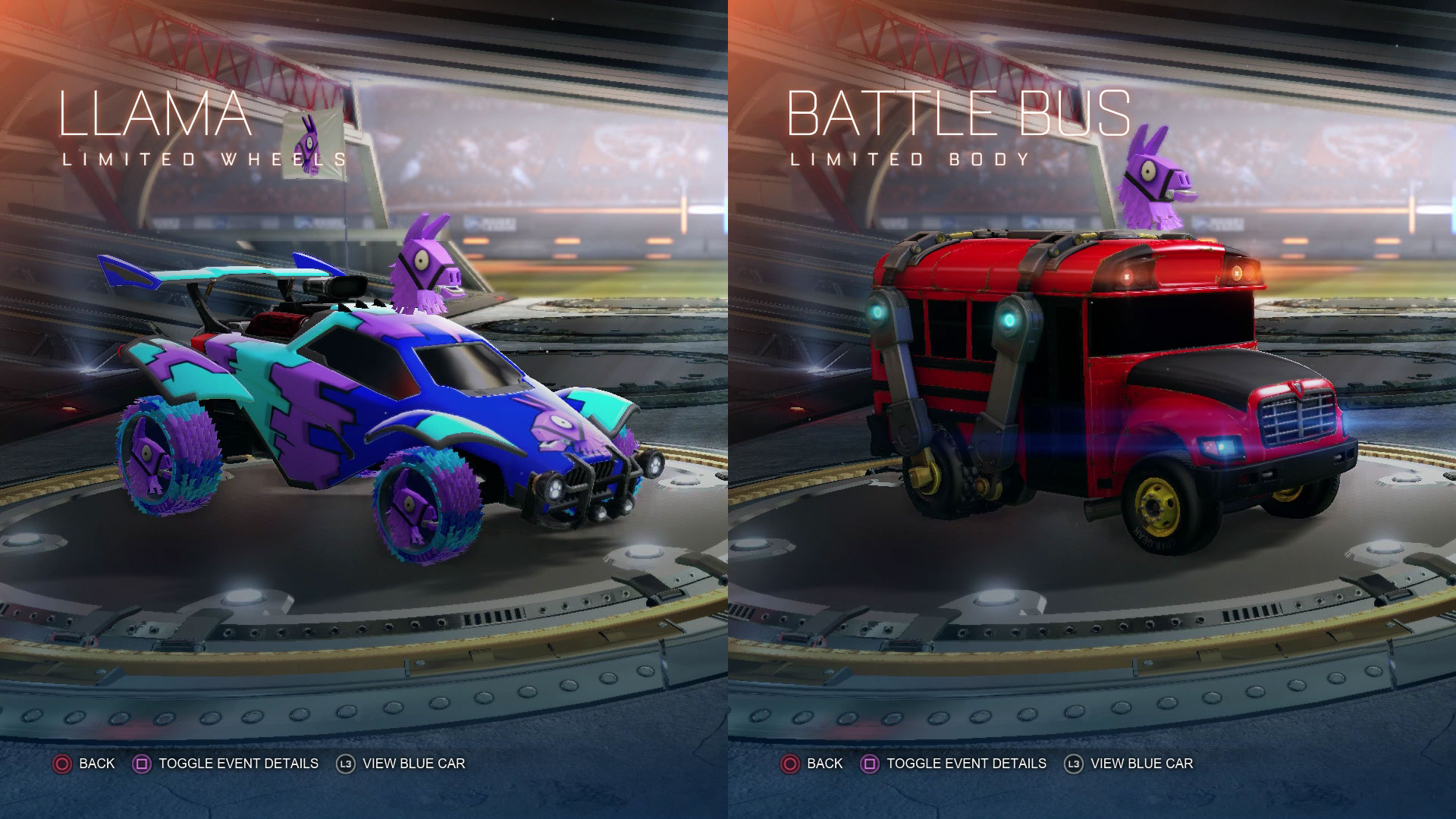 Fortnite Rocket League Llama-Rama Challenges