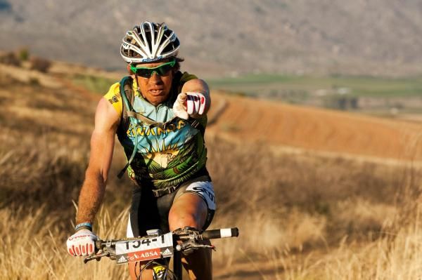 Thomas Frischknecht (Team Rwanda) during the Cape Epic stage 3 from Ceres to Ceres