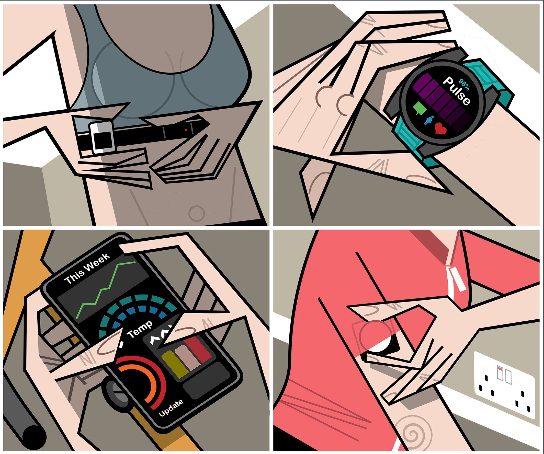 Body sensors illustration