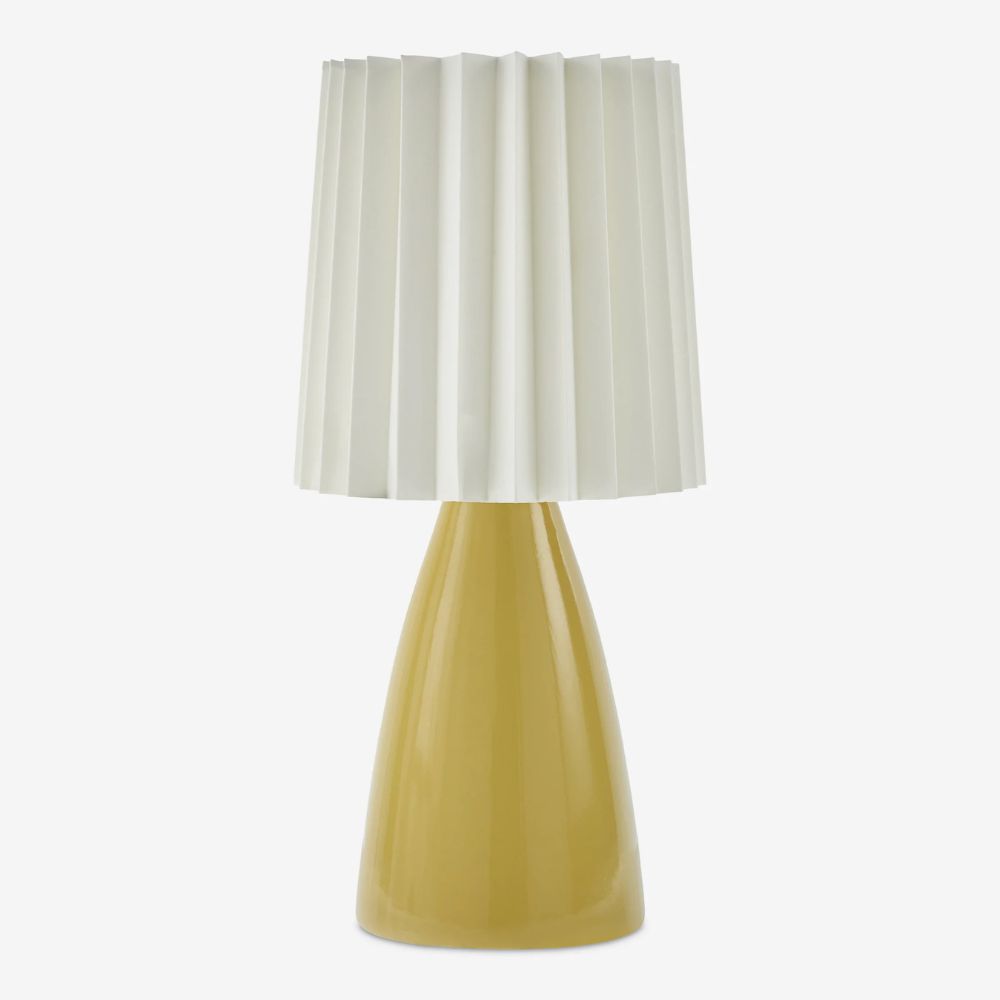 yellow table lamp