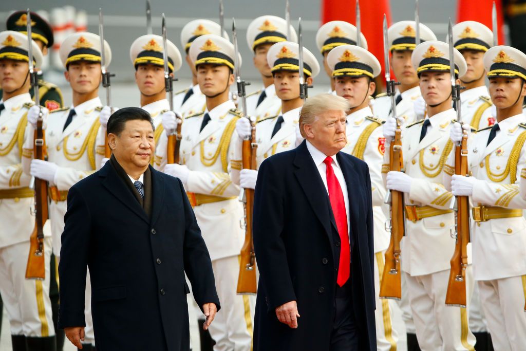 Xi Jinping and Donald Trump.