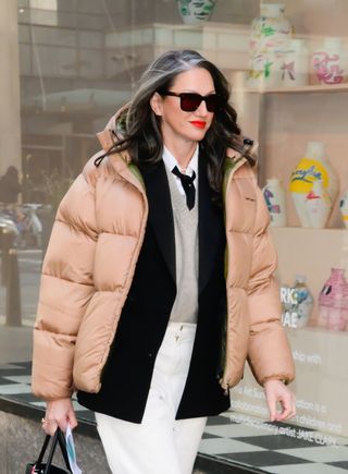 Jenna Lyons wearing red lipstick