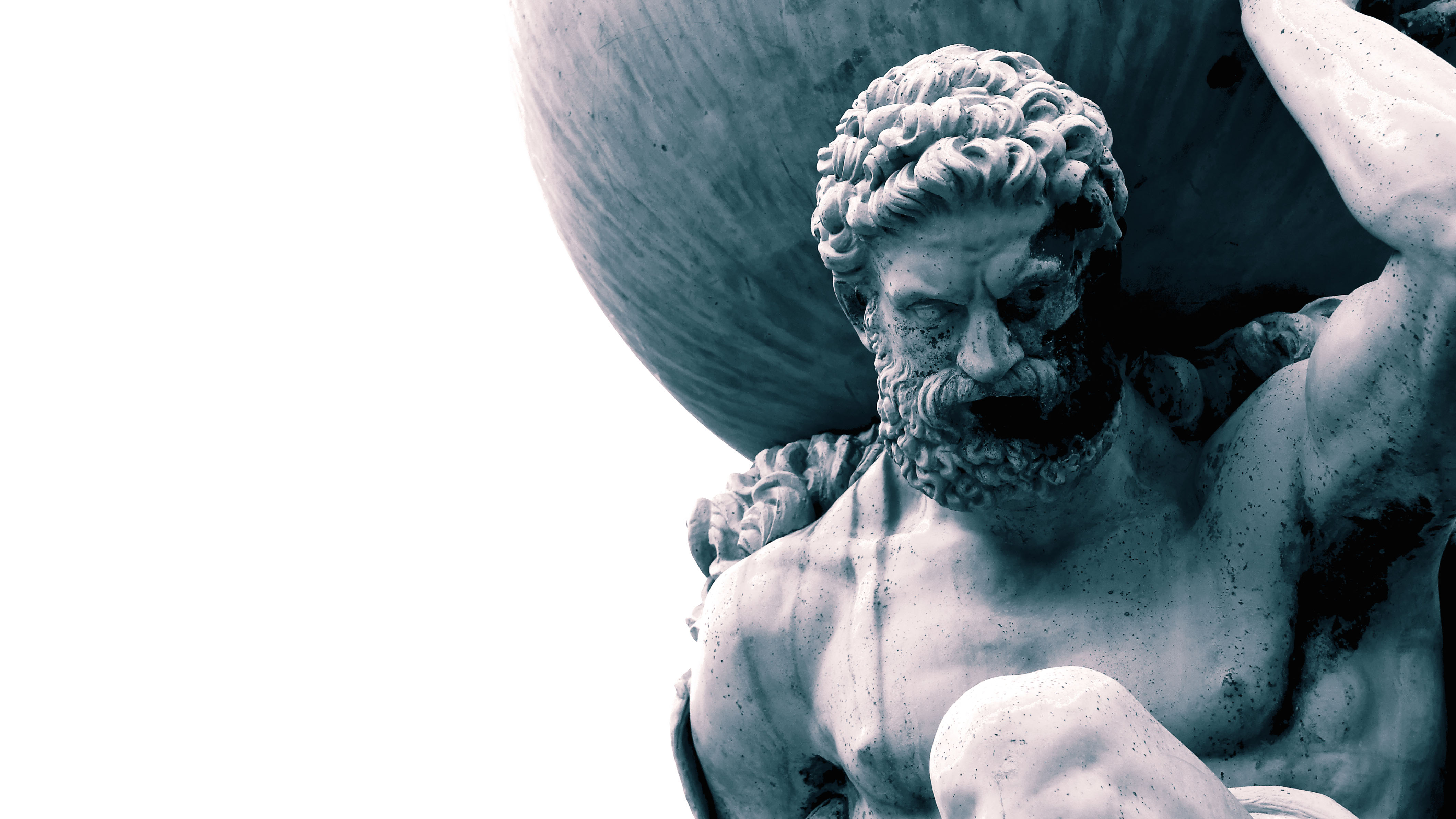 Statue of Greek god Atlas.