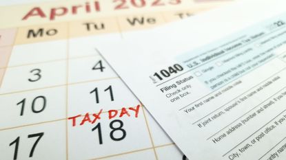 Tax day April 18 on calendar tax deadline