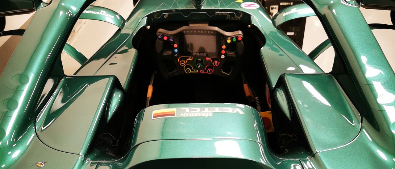 The Aston Martin F1 simulator that's been delivered to F1 driver Sebastian Vettel