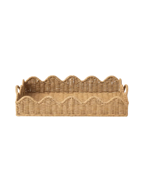 Scalloped Edge Woven Tray