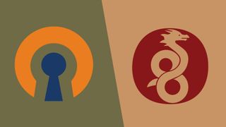 Logos of OpenVPN and WireGuard